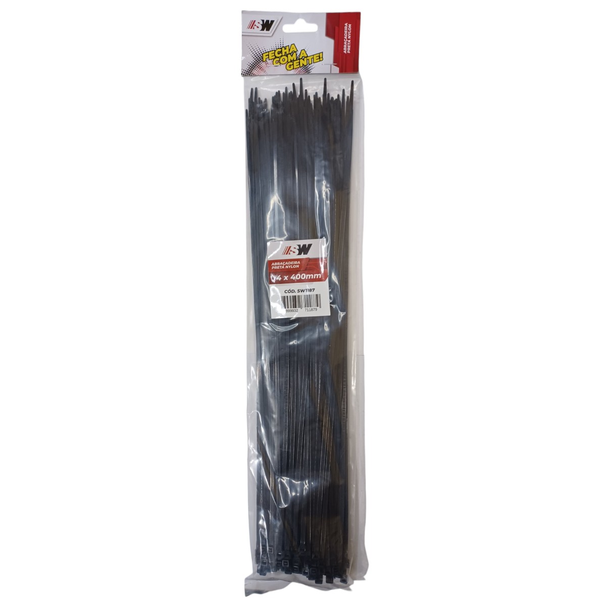 Abraçadeira Nylon 400MM X 4MM (100  Unidades)  [SW1187]