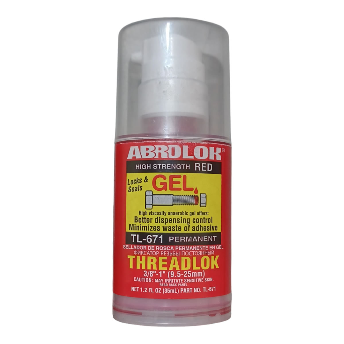 Cola Parafuso Selador De Rosca Permanente Em Gel Abro 35ml [TL671]