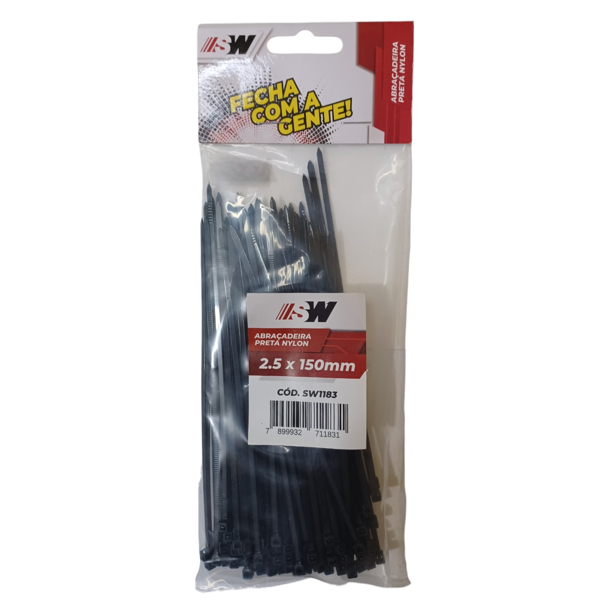 Abraçadeira Nylon 150MM X 2.5MM (100  Unidades)  [SW1183]