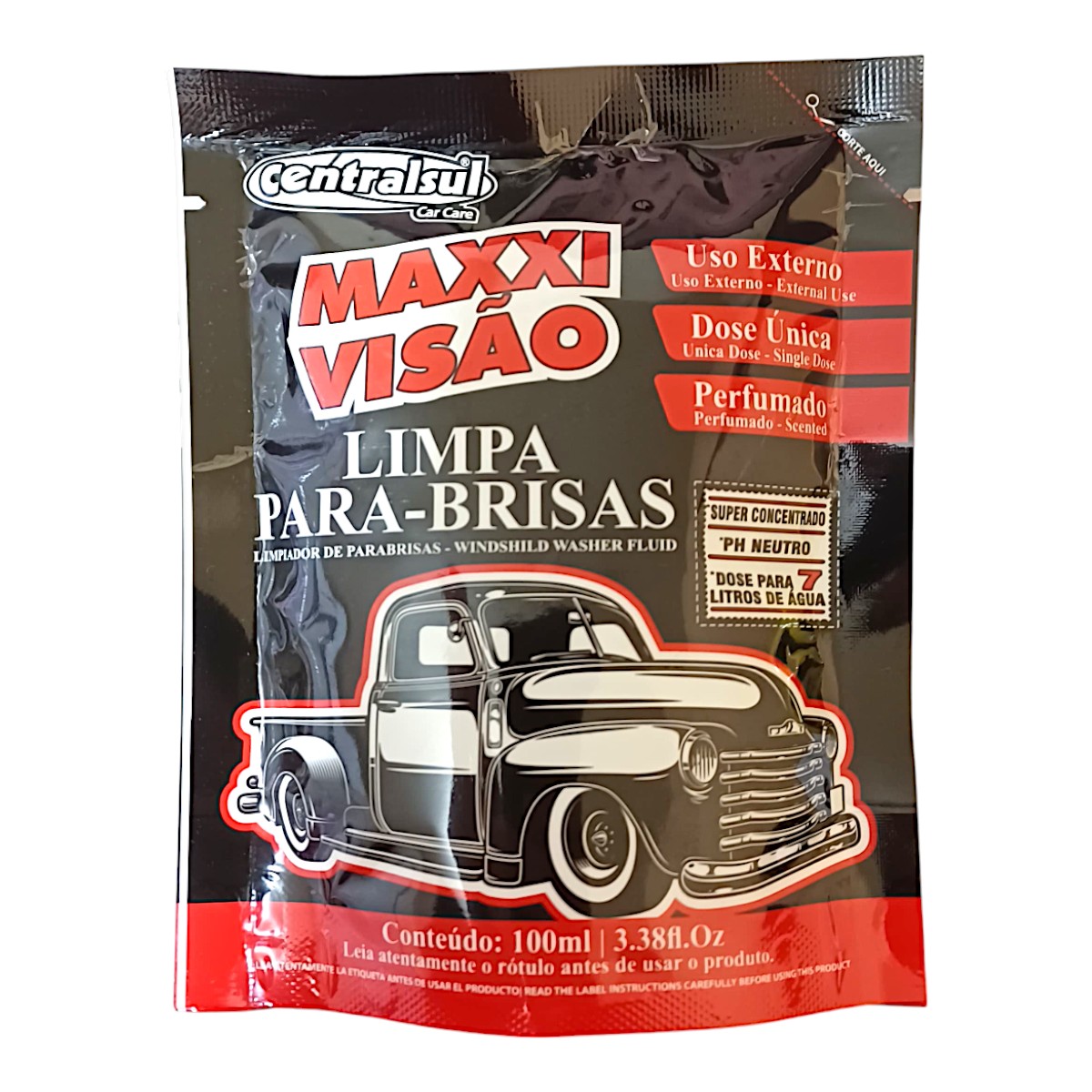Limpa Para-brisa Sachê 100ml CentralSul (Maxxi Visão) [017256-1]